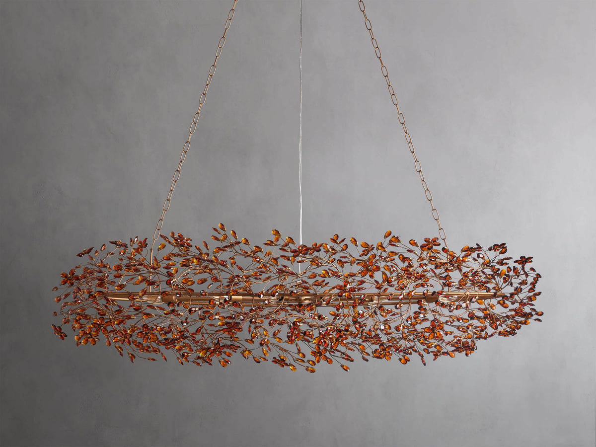 Fiore Garden Petal Twig Oval Chandelier