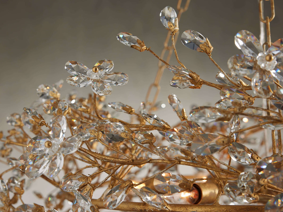 Fiore Garden Petal Twig Crown Chandelier