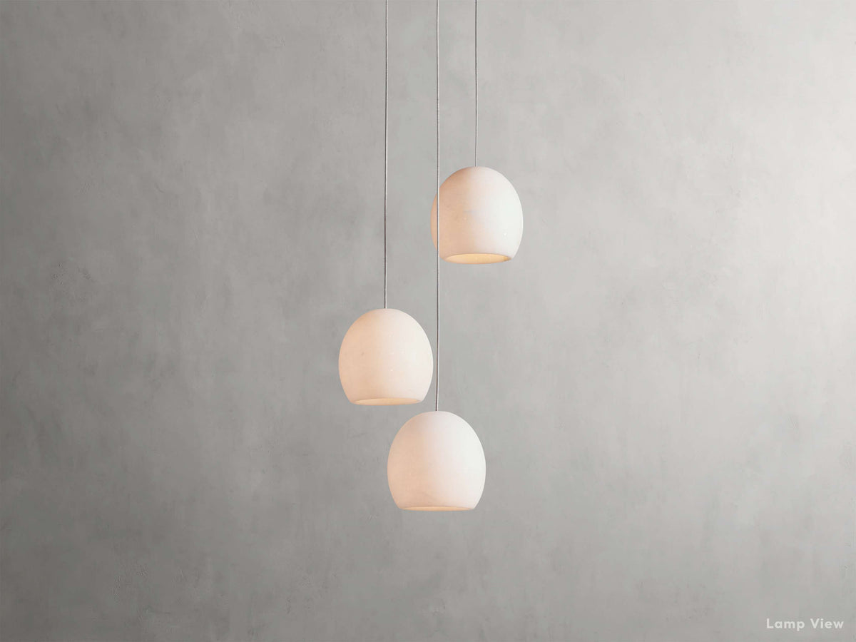 Arica Alabaster Crafted Round Chandelier