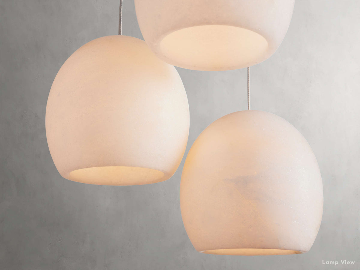 Arica Alabaster Crafted Round Chandelier