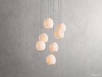 Arica Alabaster Crafted Round Chandelier