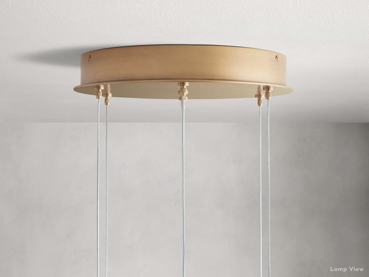 Arica Alabaster Crafted Round Chandelier