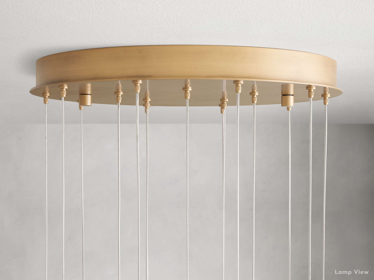 Arica Alabaster Crafted Round Chandelier