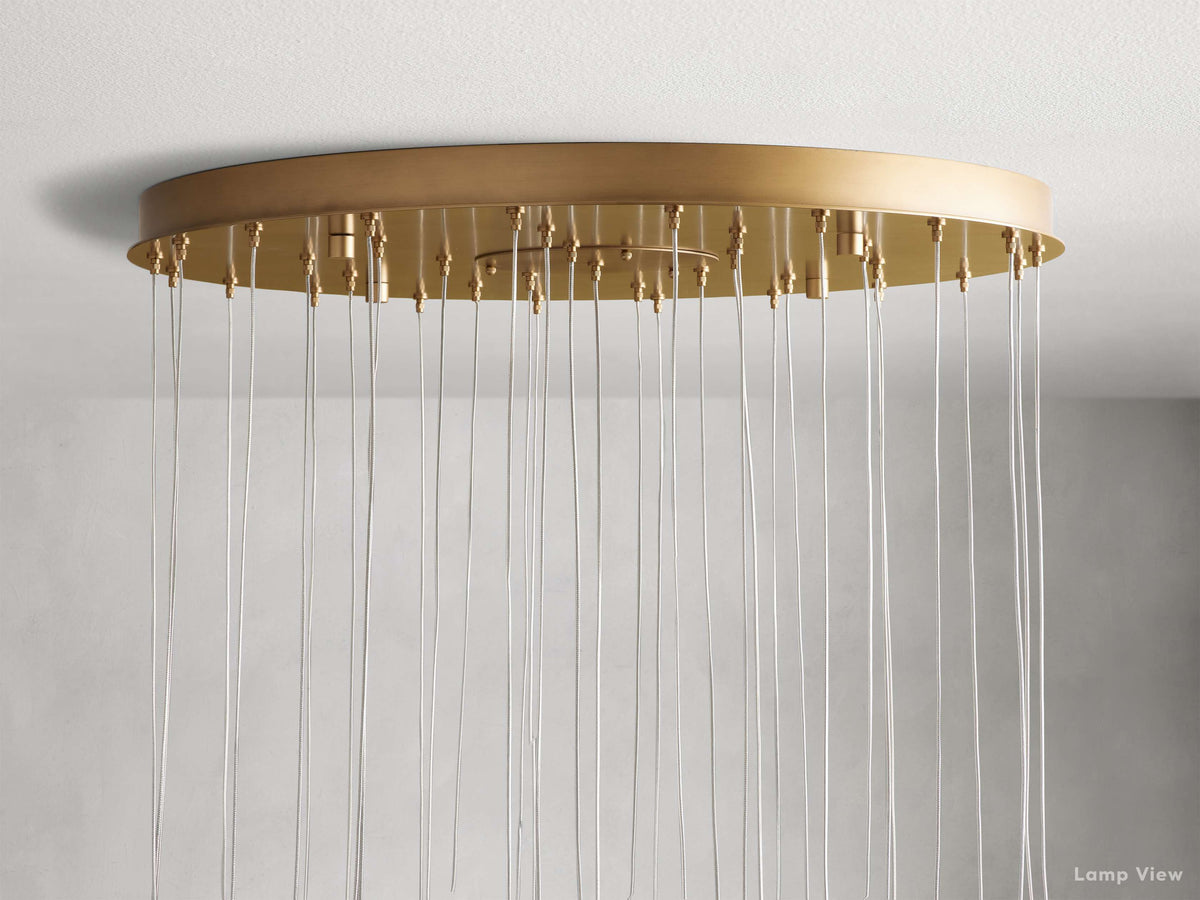 Arica Alabaster Crafted Round Chandelier