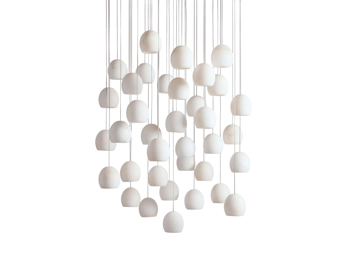 Arica Alabaster Crafted Round Chandelier