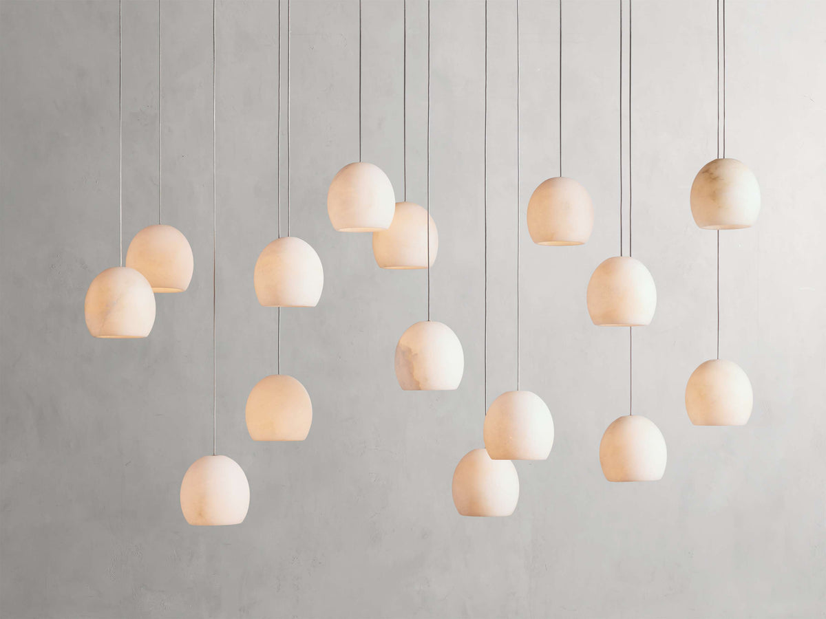 Arica Alabaster Crafted Linear Chandelier