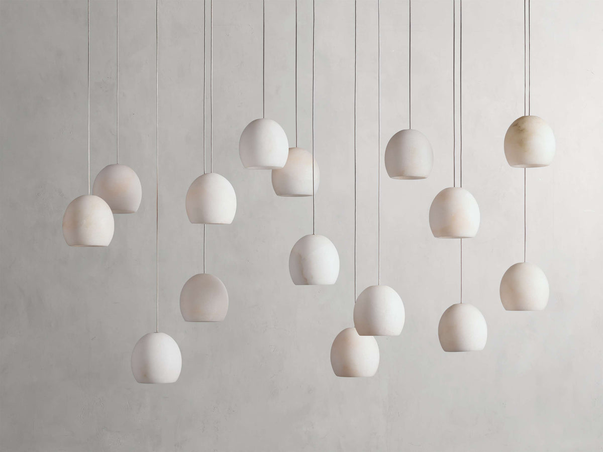 Arica Alabaster Crafted Linear Chandelier