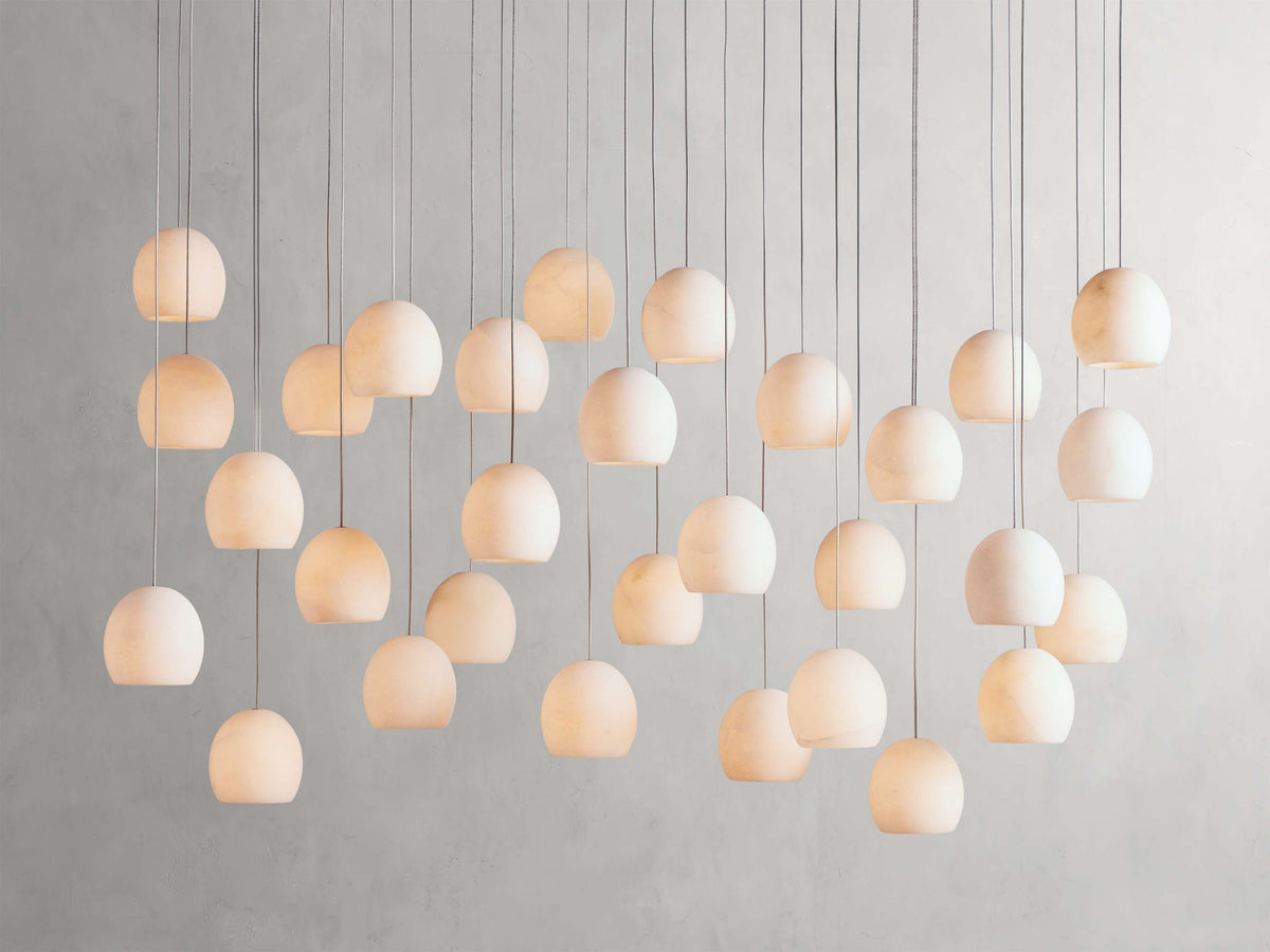 Arica Alabaster Crafted Linear Chandelier