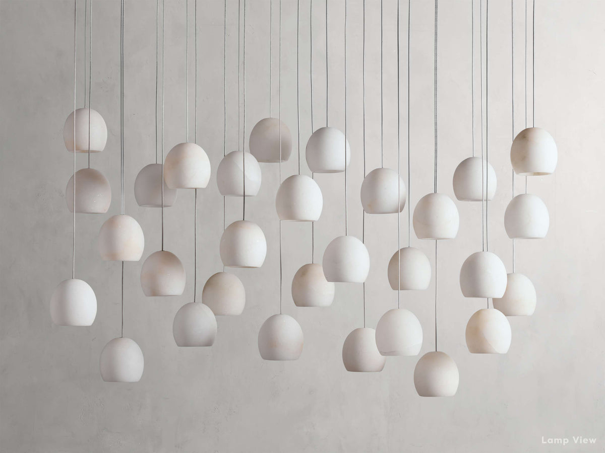 Arica Alabaster Crafted Linear Chandelier