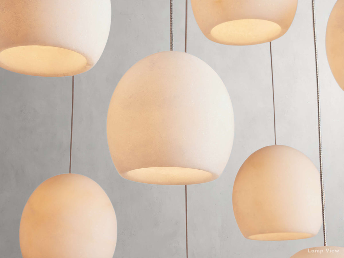 Arica Alabaster Crafted Linear Chandelier