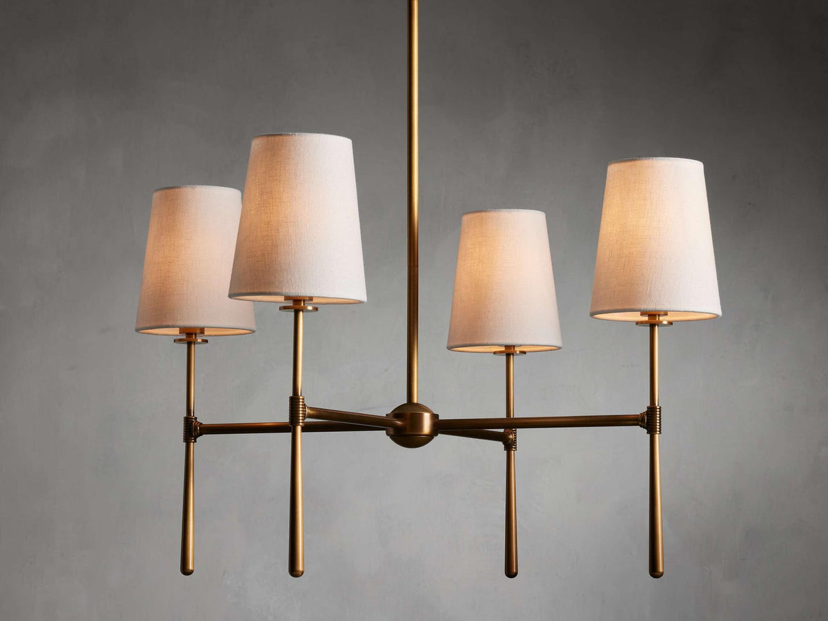 Rhodes Wrapped Linen Round Chandelier