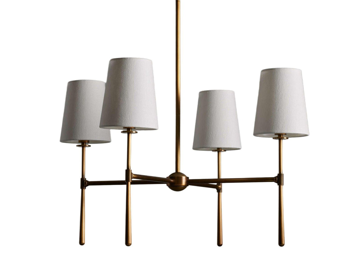 Rhodes Wrapped Linen Round Chandelier