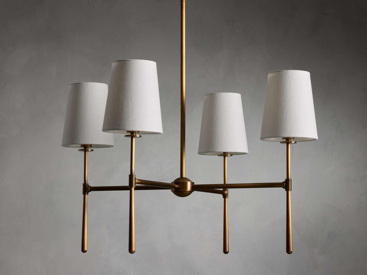 Rhodes Wrapped Linen Round Chandelier