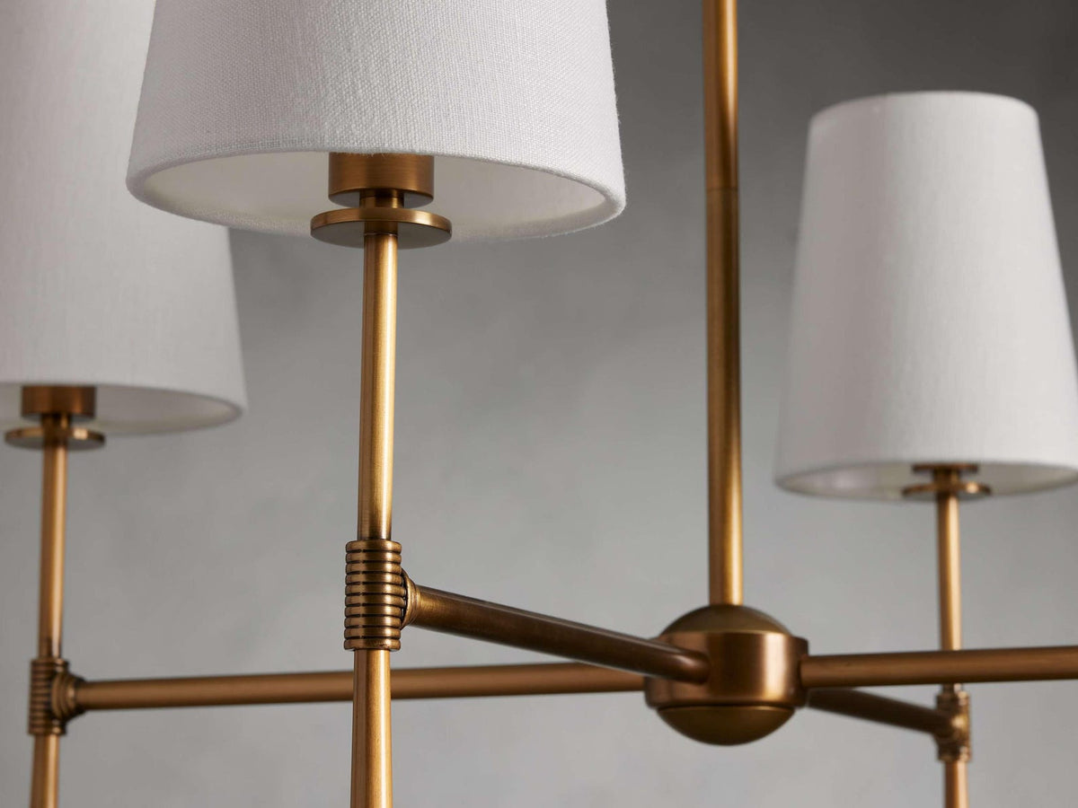 Rhodes Wrapped Linen Round Chandelier