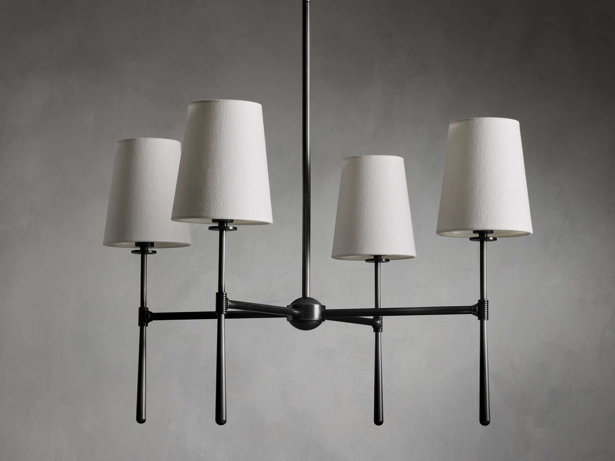 Rhodes Wrapped Linen Round Chandelier