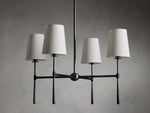Rhodes Wrapped Linen Round Chandelier