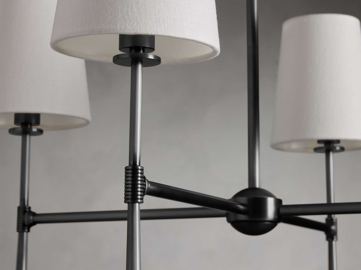Rhodes Wrapped Linen Round Chandelier