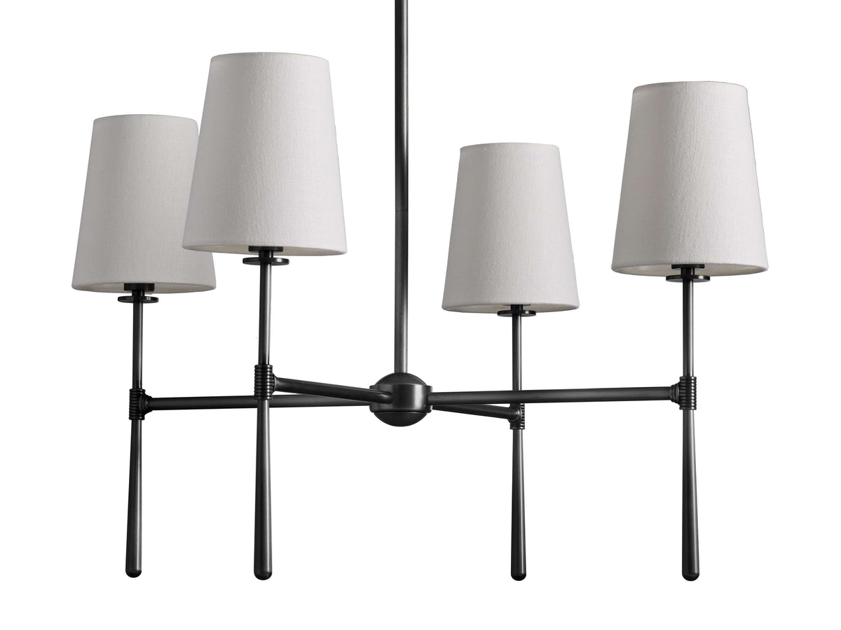 Rhodes Wrapped Linen Round Chandelier
