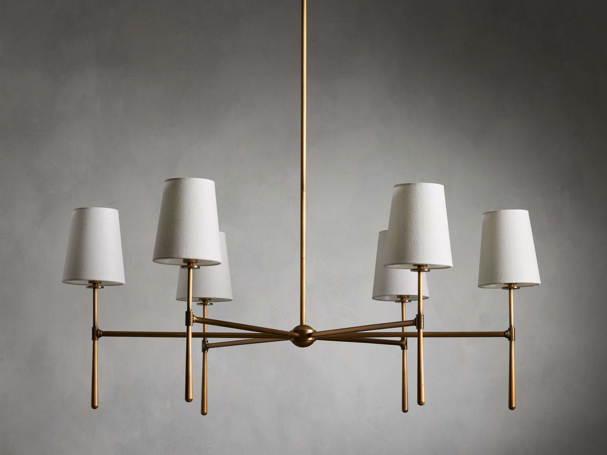 Rhodes Wrapped Linen Round Chandelier