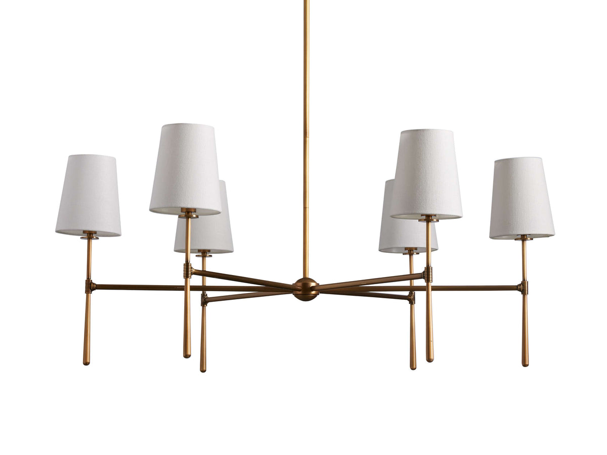 Rhodes Wrapped Linen Round Chandelier
