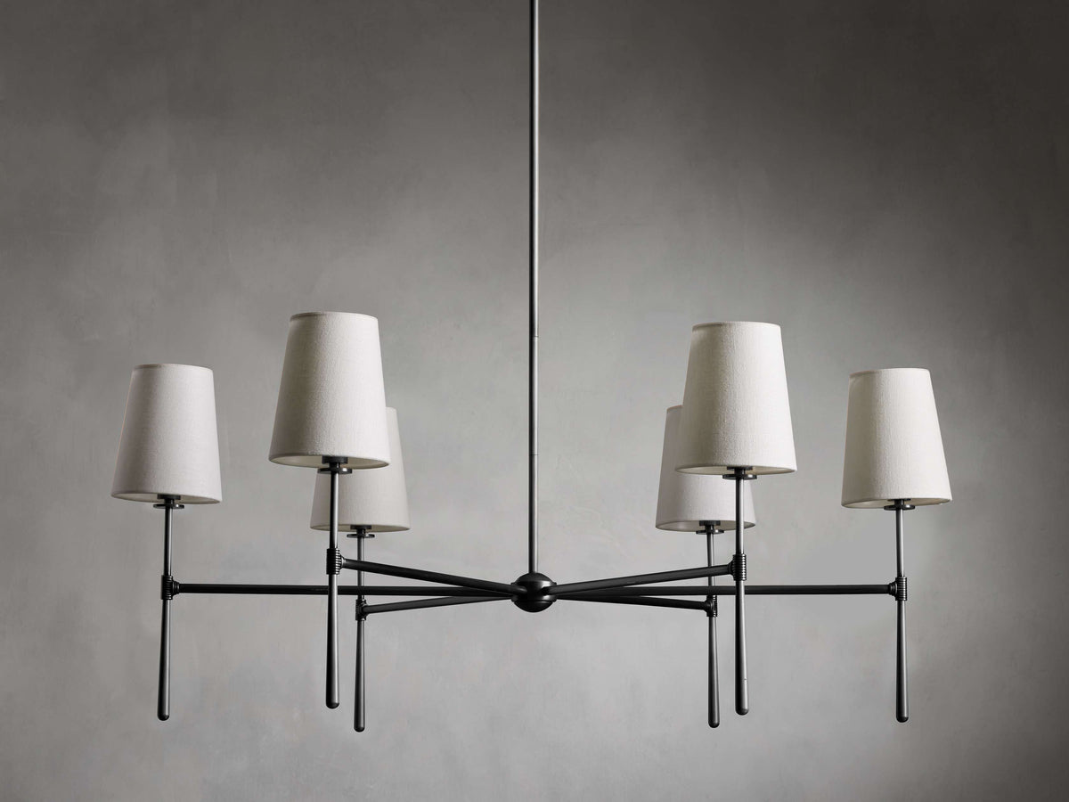 Rhodes Wrapped Linen Round Chandelier