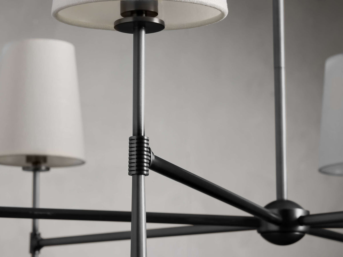 Rhodes Wrapped Linen Round Chandelier