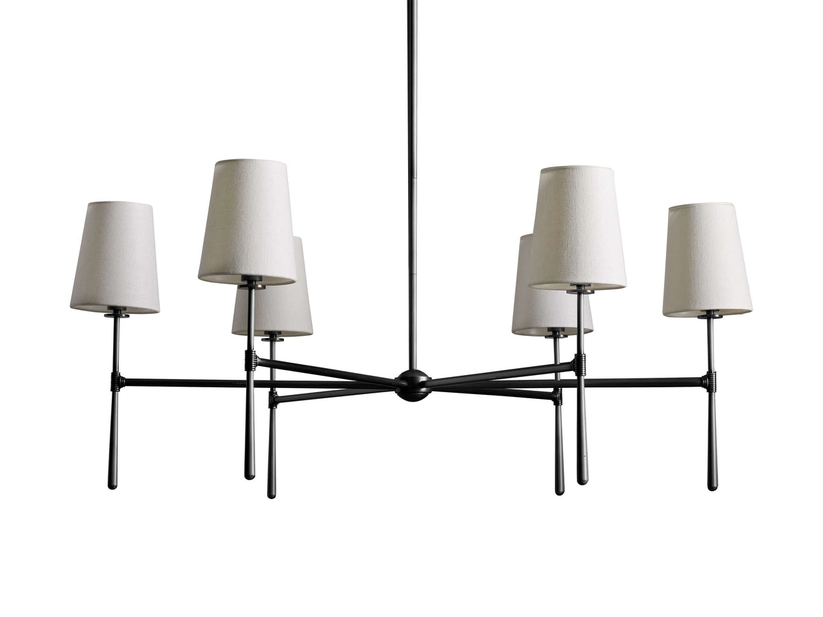 Rhodes Wrapped Linen Round Chandelier