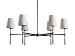 Rhodes Wrapped Linen Round Chandelier