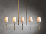 Rhodes Wrapped Linen Linear Chandelier