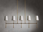 Rhodes Wrapped Linen Linear Chandelier