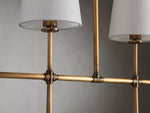 Rhodes Wrapped Linen Linear Chandelier