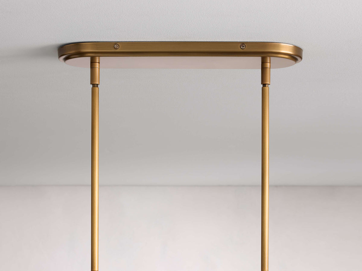Rhodes Wrapped Linen Linear Chandelier
