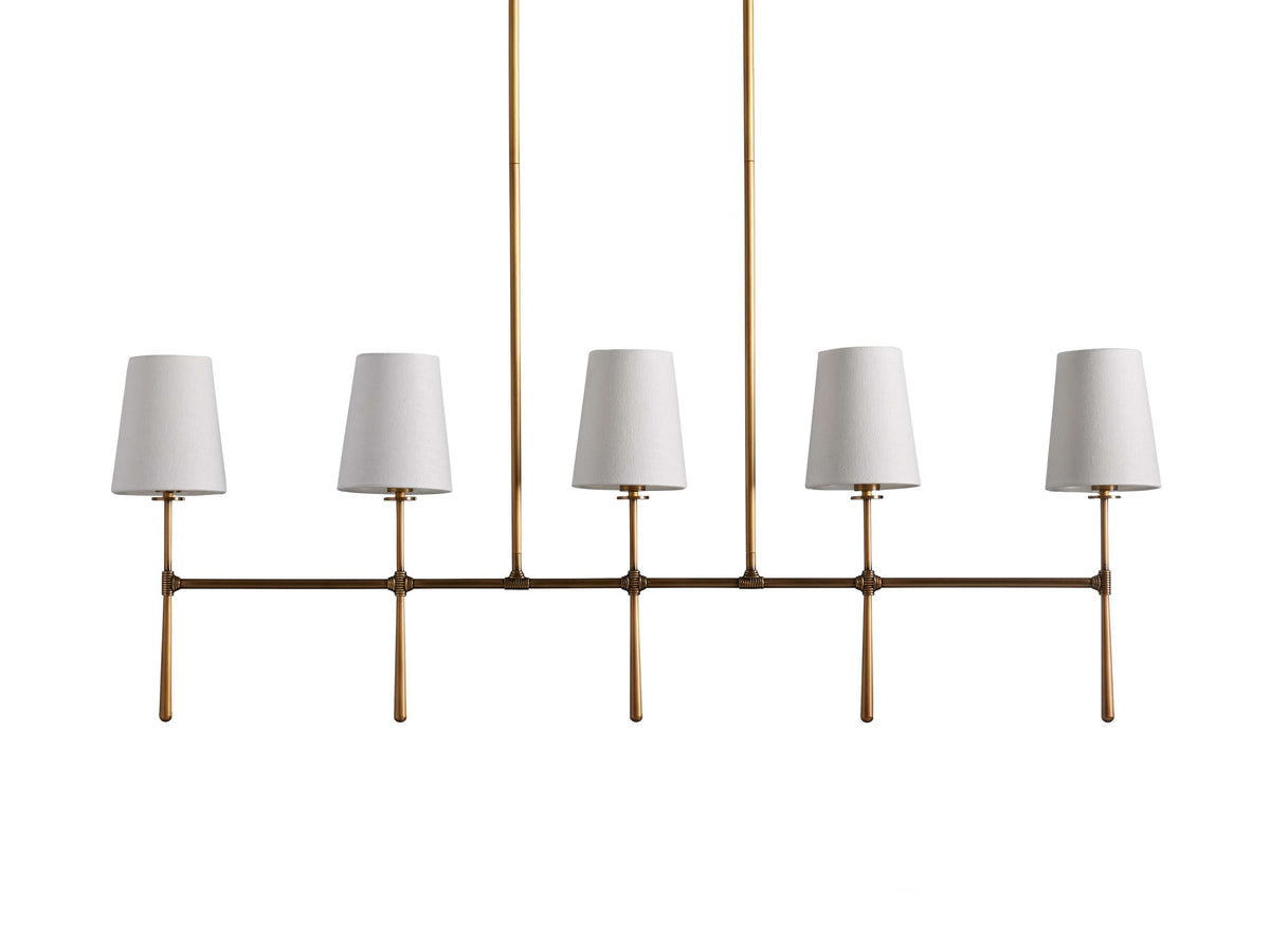 Rhodes Wrapped Linen Linear Chandelier