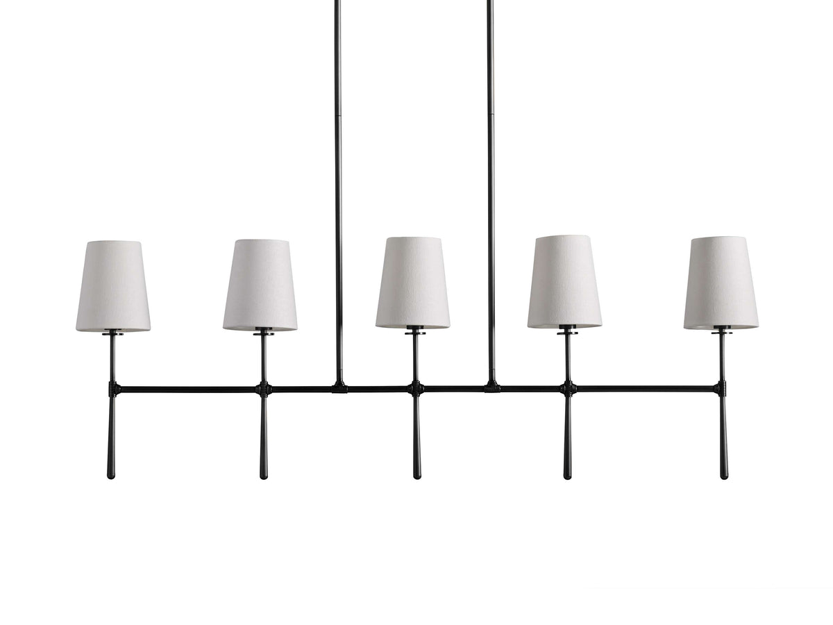 Rhodes Wrapped Linen Linear Chandelier