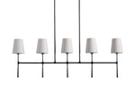 Rhodes Wrapped Linen Linear Chandelier