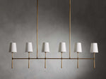Rhodes Wrapped Linen Linear Chandelier