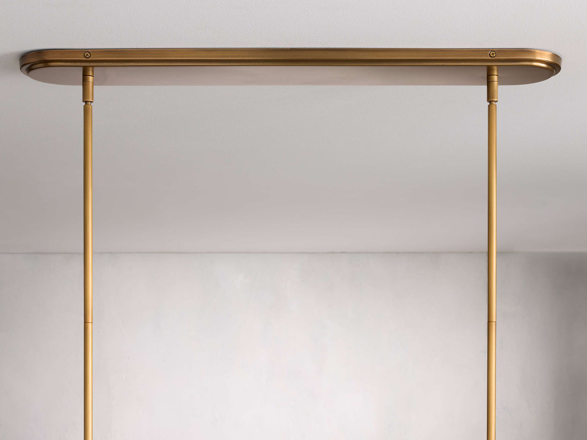 Rhodes Wrapped Linen Linear Chandelier