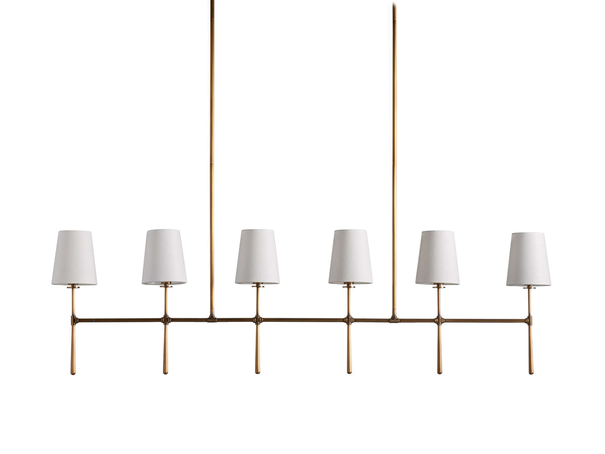 Rhodes Wrapped Linen Linear Chandelier