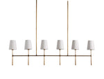 Rhodes Wrapped Linen Linear Chandelier