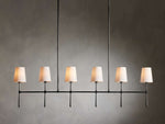 Rhodes Wrapped Linen Linear Chandelier