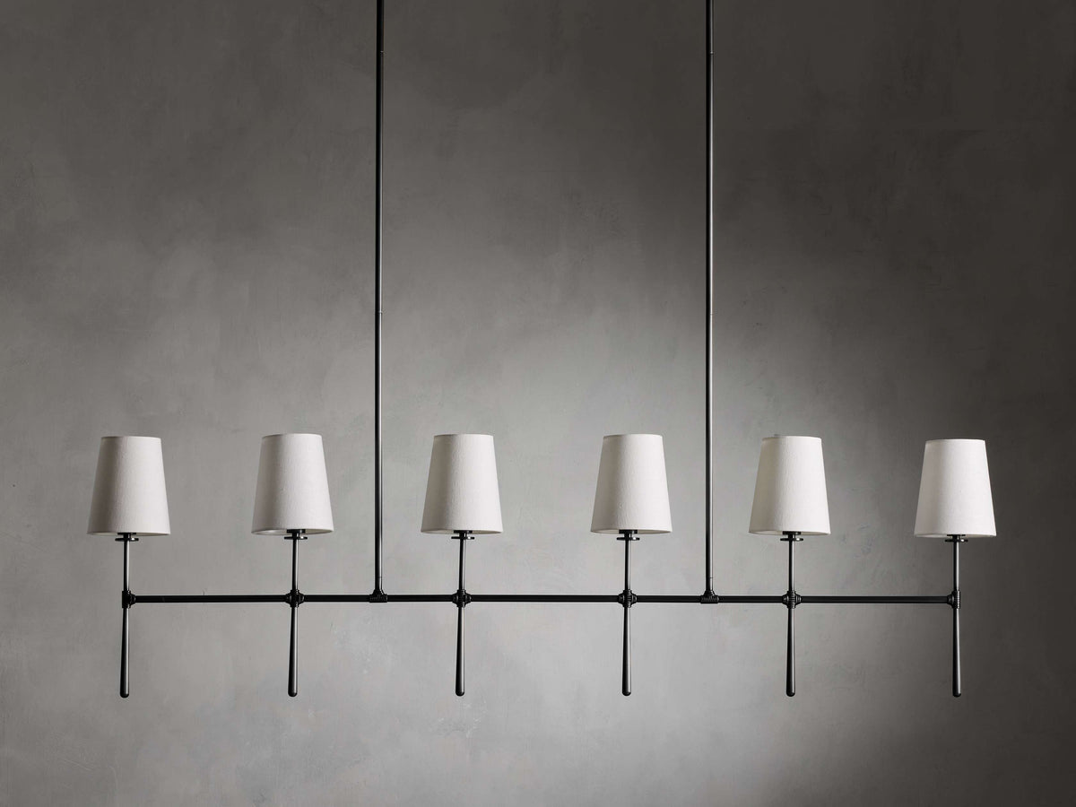 Rhodes Wrapped Linen Linear Chandelier