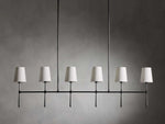 Rhodes Wrapped Linen Linear Chandelier