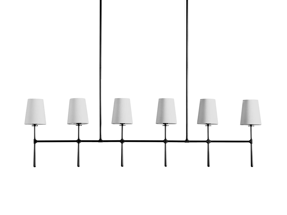 Rhodes Wrapped Linen Linear Chandelier