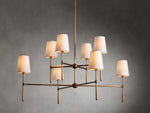 Rhodes Wrapped Linen Two-Tier Chandelier