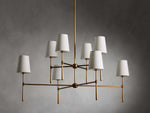 Rhodes Wrapped Linen Two-Tier Chandelier
