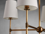 Rhodes Wrapped Linen Two-Tier Chandelier