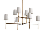 Rhodes Wrapped Linen Two-Tier Chandelier