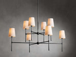 Rhodes Wrapped Linen Two-Tier Chandelier