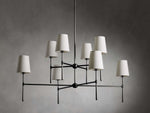 Rhodes Wrapped Linen Two-Tier Chandelier