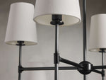 Rhodes Wrapped Linen Two-Tier Chandelier